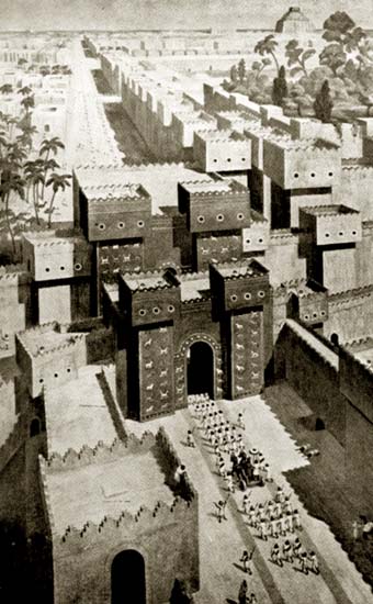 Ворота богини Иштар в Вавилоне. Реконструкция. VIII-VI в. до н.э.