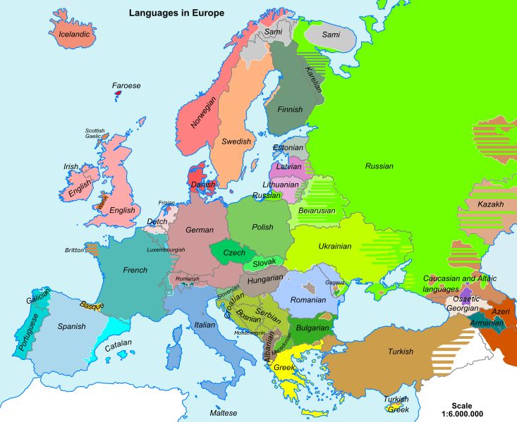 Лінгвістична карта Західної Європи