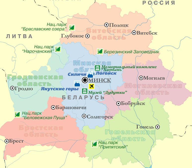 Карта Білорусі