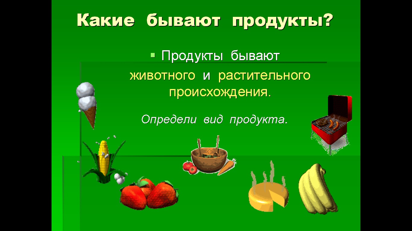 какие  бывают  продукты