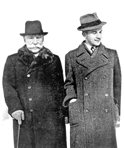 Степан Смаль-Стоцький зі своїм внуком Юрієм Луцьким у Празі, 1937 р.