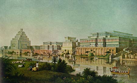 Город в Месопотамии. Реконструкция. Сер. III тыс. до н.э.