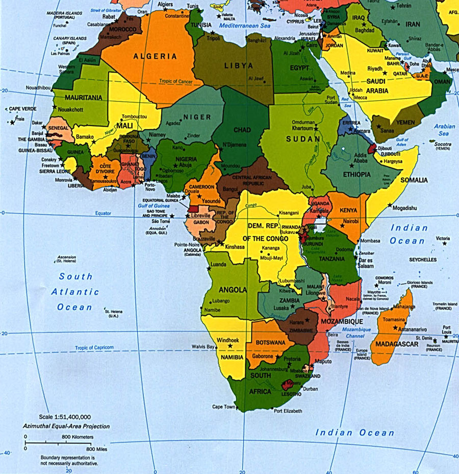 Политичская карта Африки