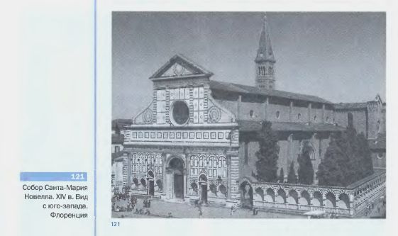 Собор Санта-Мария Новелла. XIV в. Вид с юго-запада. Флоренция
