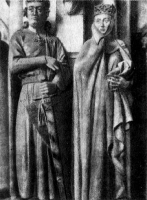 Маркграф Экехард и его жена Ута. Cкульптуры в соборе г.Наумбурга (Германия, XIII в.)