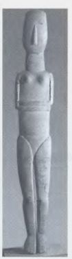 Большой женский идол с Кикладских островов. Неолит. Национальный археологический музей. Афины