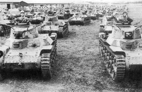 Японський танковий підрозділ в Китаї