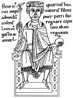 Император Генрих IV. Миниатюра (начало XII в.)