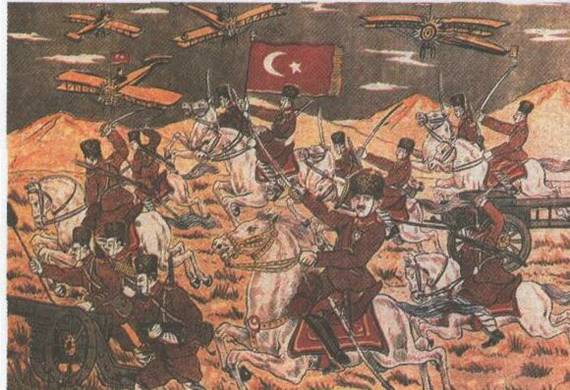 Наступ турецьких військ. Гравюра