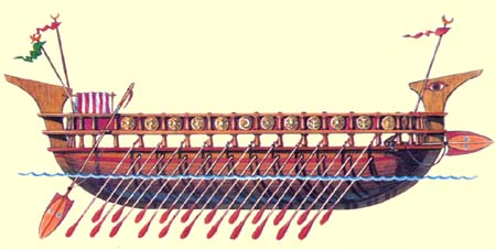 Ассиро-финикийский боевой корабль. 1500-1000 гг. до н.э.
