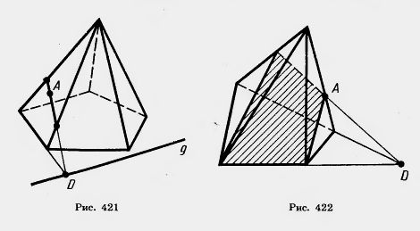 Построение пирамиды и ее плоских сечений