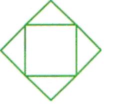 Довжина гіпотенуз рівнобедрених прямокутних трикутників 140 кроків.