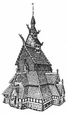 Деревянная церковь в Боргунде (Норвегия, XII в.)