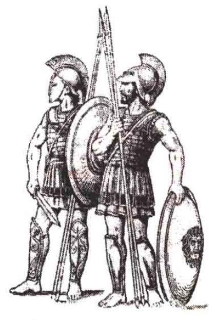 Спартанські воїни гопліти