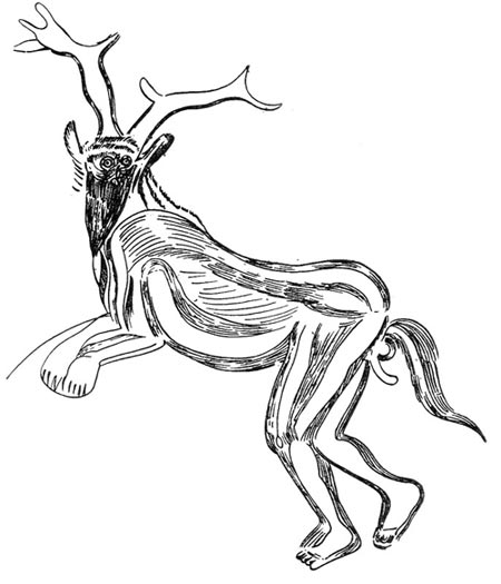 Фігура чаклуна з печери Трьох братів
