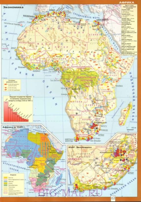 Економічна карта Африки