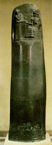 Стела с законами Хаммурапи. 1792-1750 гг. до н.э. Из Вавилона