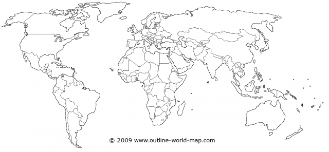 Контурна Карта Світу