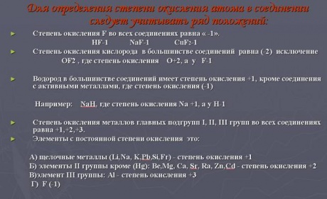 окисление атома в соединении