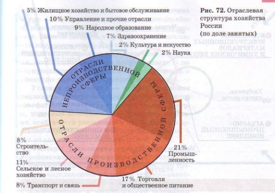 Отраслевая структура хозяйсва России